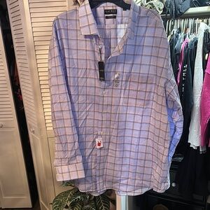Ralph Lauren Blue and White Casual Button Down Shirt 4XL